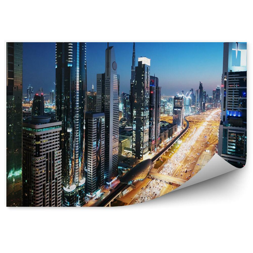 Okleina ścienna Zjednoczone emiraty arabskie auta ruch ulica