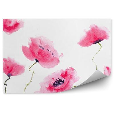 Fototapeta na ścianę Stylizowane czerwone kwiaty maku