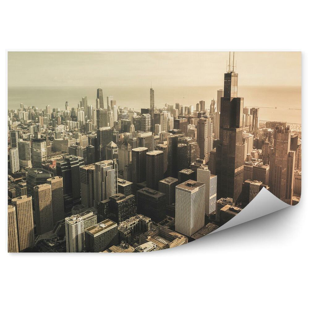 Fototapeta na ścianę wieżowce ocean niebo Chicago chmury