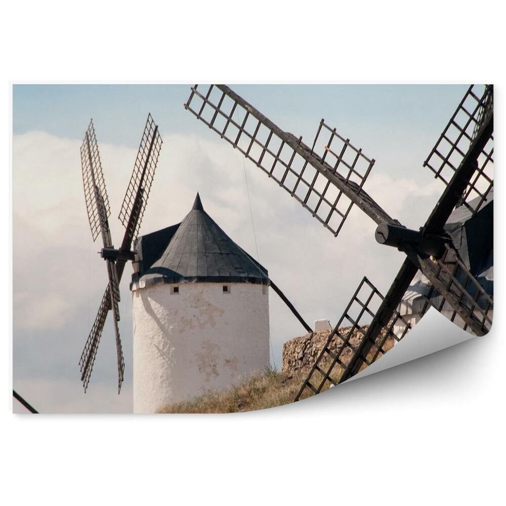Okleina na ścianę Hiszpania wiatraki architektura