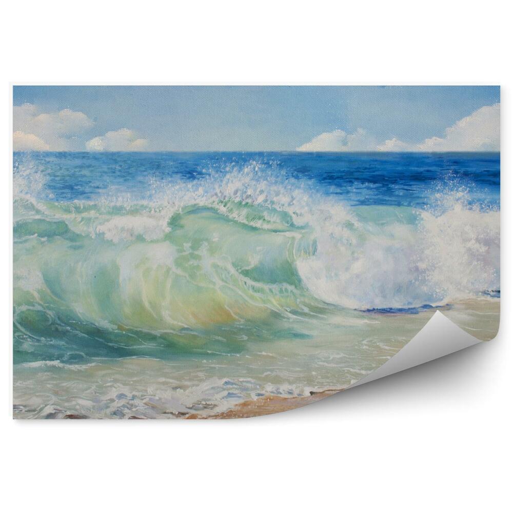 Fototapeta na ścianę Tropikalna plaża piasek morze błękit malowane