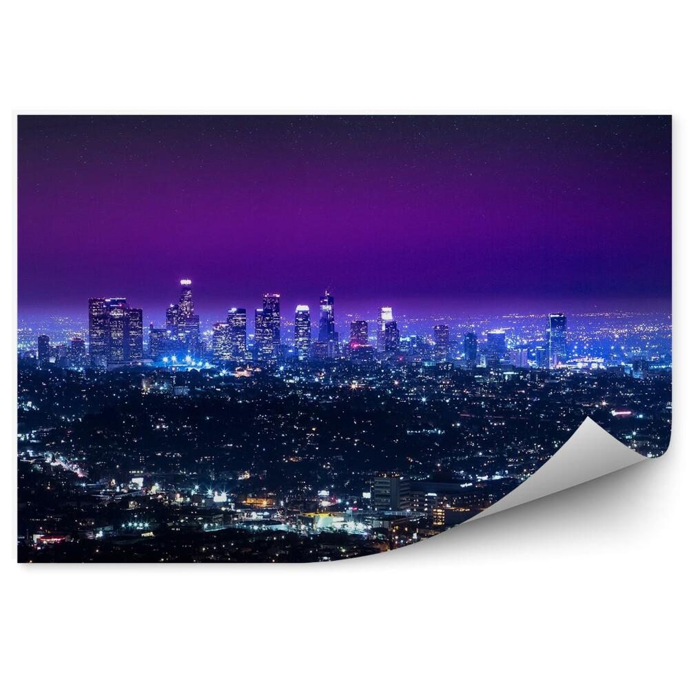 Fototapeta widok z lotu ptaka Los Angeles światła noc