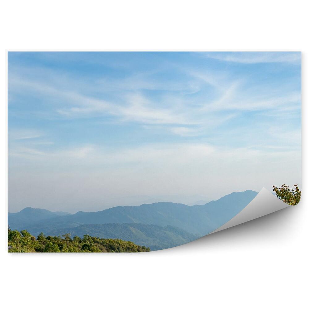 Fototapeta Góry zieleń droga drzewo niebo chmury