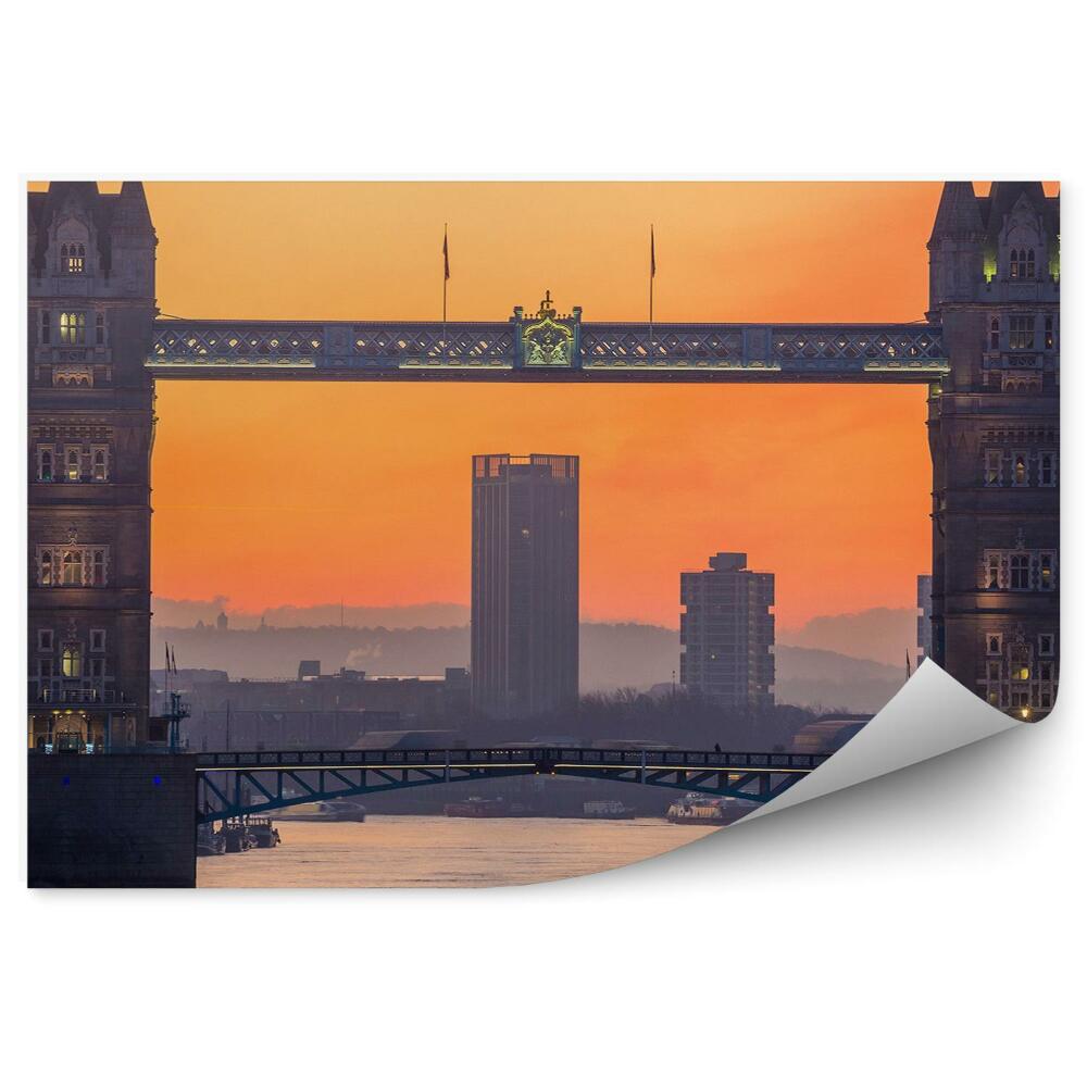 Fototapeta Londyn anglia most tower bridge miasto wschód słońca