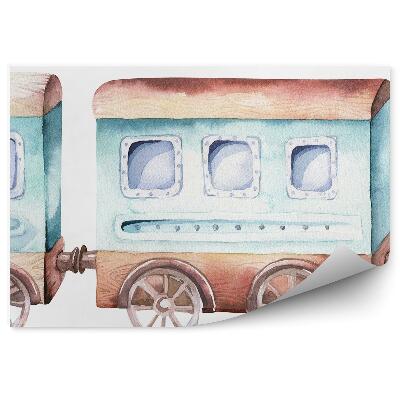 Fototapeta Stary zabawkowy pociąg na białym tle