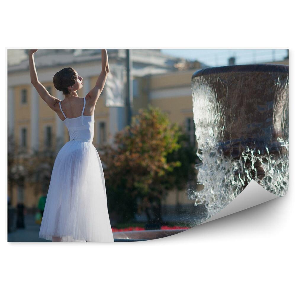 Fotopeta Baletnica taniec miasto fontanna