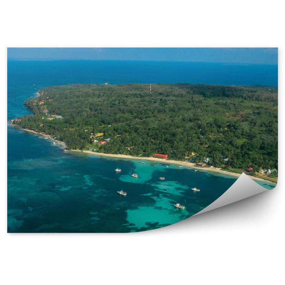 Okleina na ścianę Karaiby widok z lotu ptaka morze