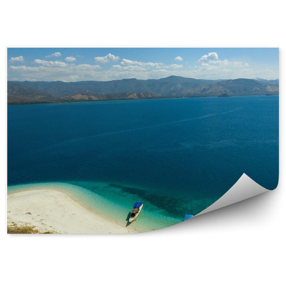 Fototapeta na ścianę Wyspy łodzie plaża brzeg niebieska woda niebo