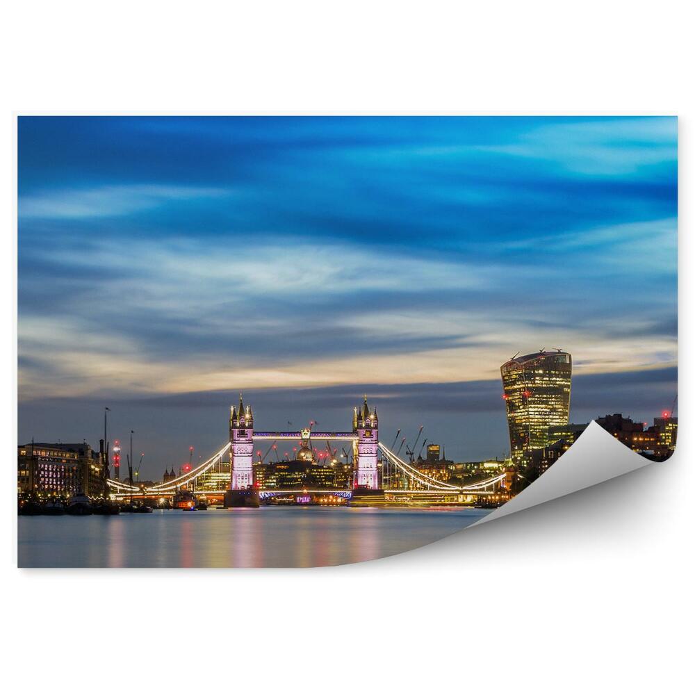 Fototapeta panorama miasta Londyn światła chmury niebo