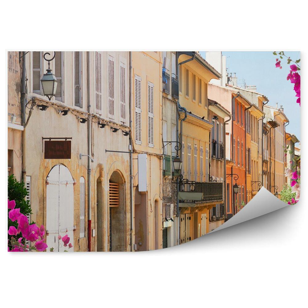 Fototapeta na ścianę piękne stare miasto Prowansja kwiaty alejka Francja