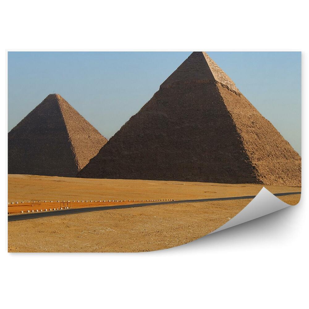 Fototapeta samoprzylepna Egipt piramidy droga piasek