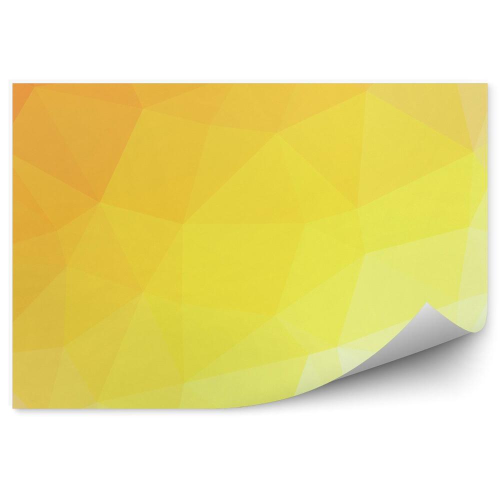 Okleina ścienna Wielokąty żółto pomarańczowe gradient