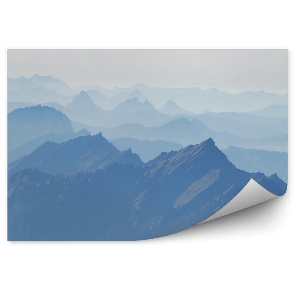 Okleina na ścianę Mgła alpy szwajcarskie panoramiczny widok