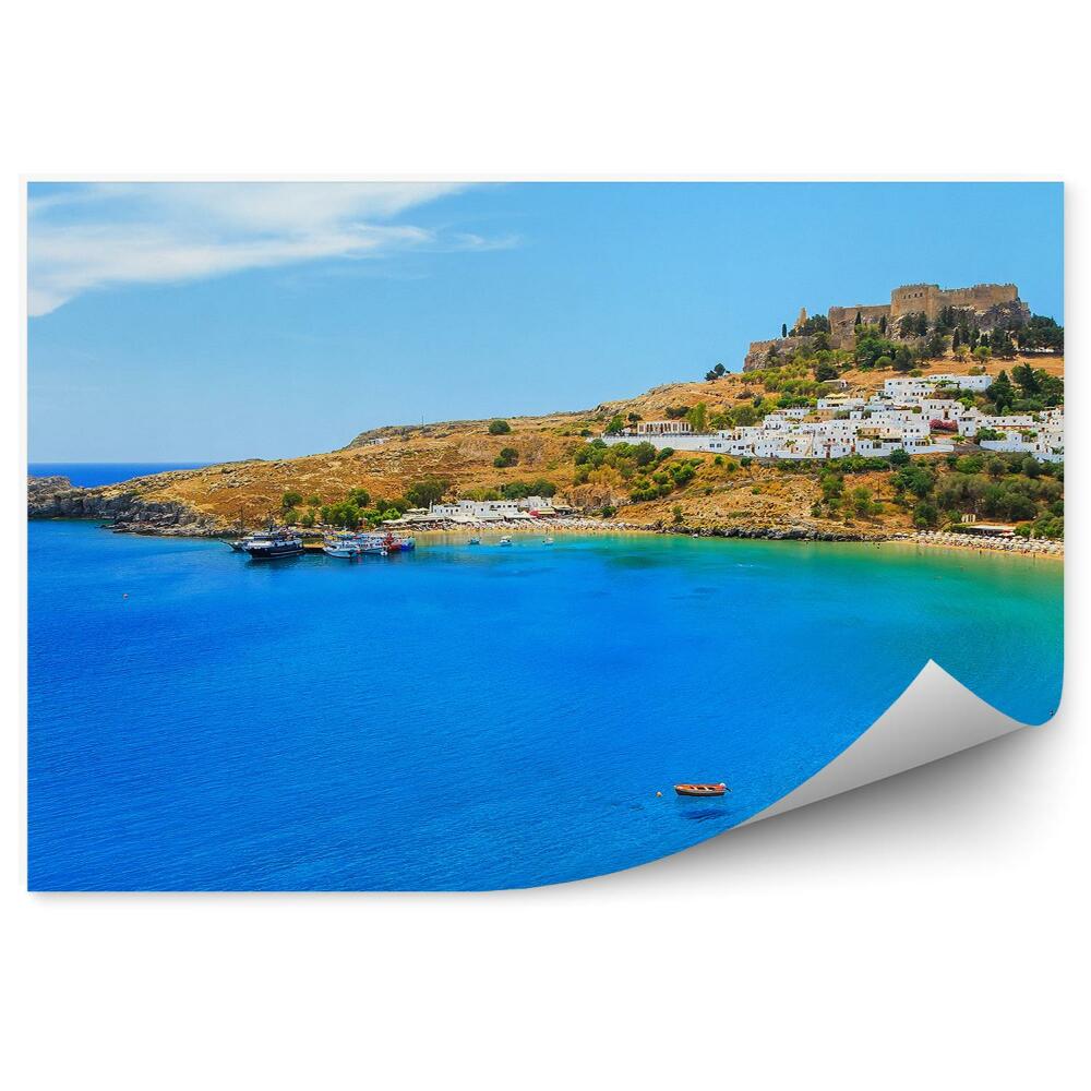 Fototapeta na ścianę Wyspa Rodos Grecja błękitna woda miasto