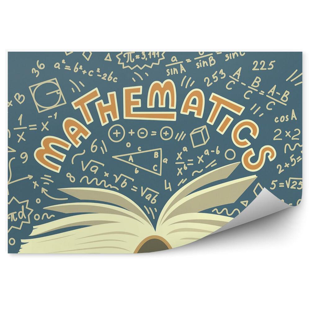 Fototapeta samoprzylepna Książka matematyka wzory liczby działania edukacja