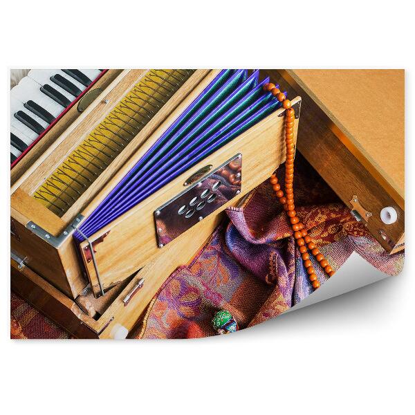 Fototapeta Tradycyjny drewniany instrument harmonia