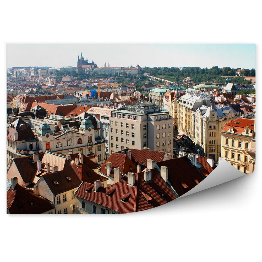 Okleina na ścianę panorama miasta Praga niebo
