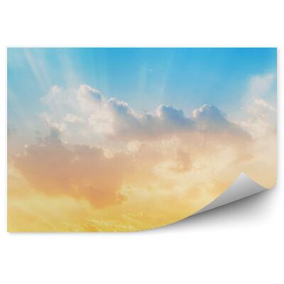 Okleina ścienna Wschód słońca blask światło chmury