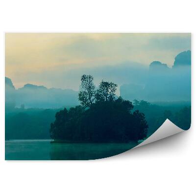 Fototapeta Drzewa rośliny jezioro niebo zachód słońca