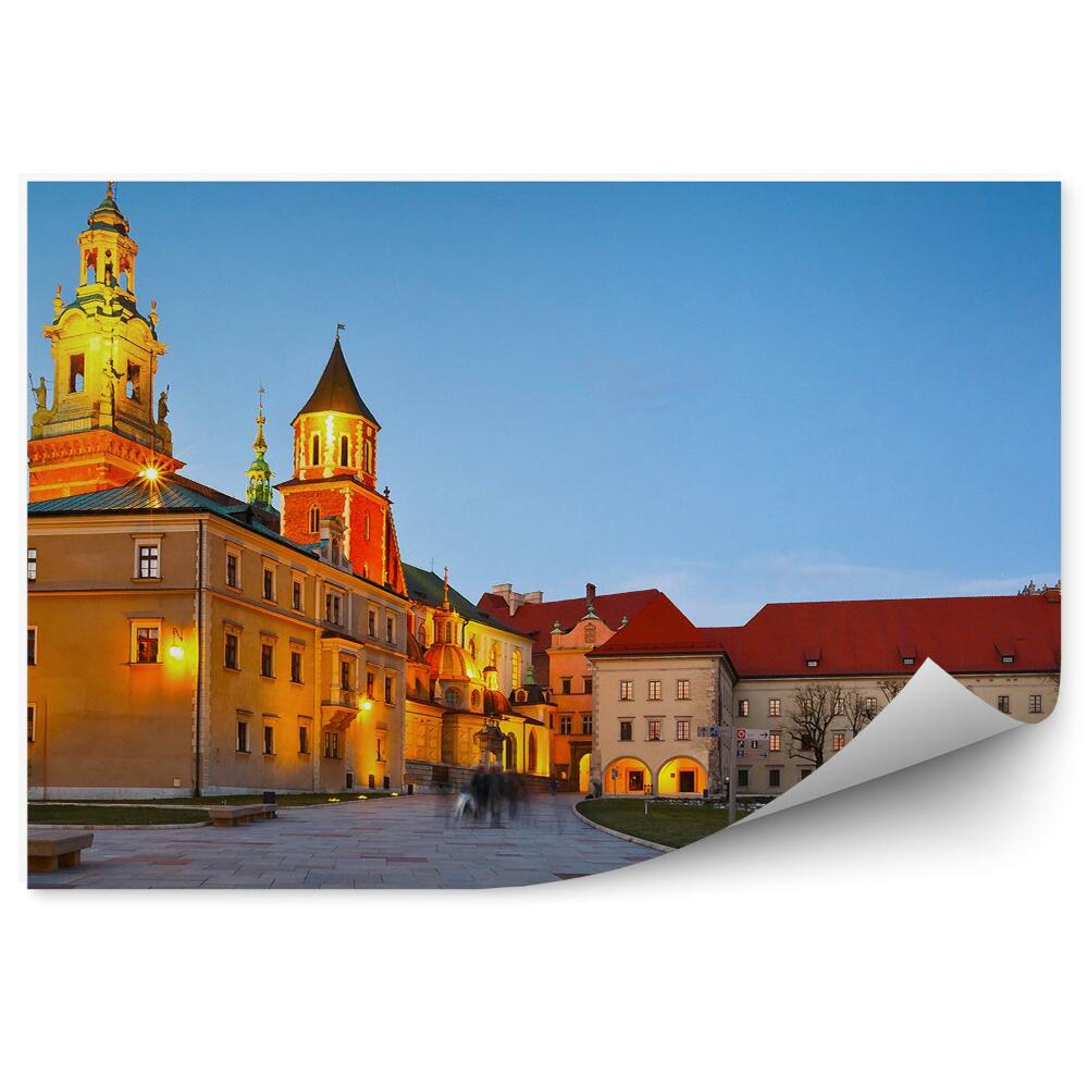 Fototapeta na ścianę zamek Wawel Kraków światła noc natura