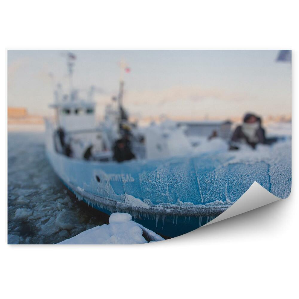 Okleina na ścianę Lodołamacz statek lód śnieg