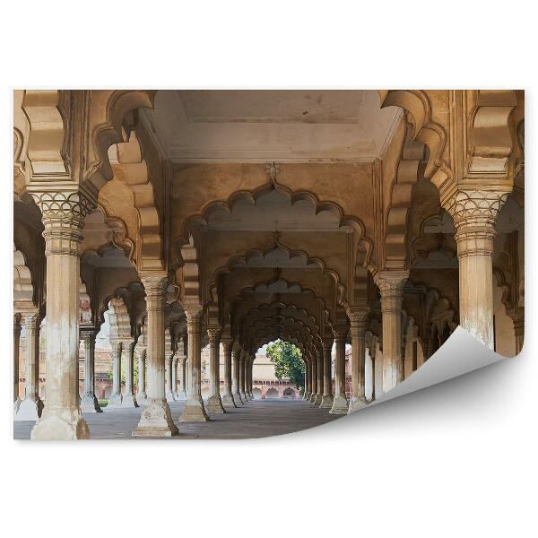 Fototapeta Red fort indie łuki kolumny architektura