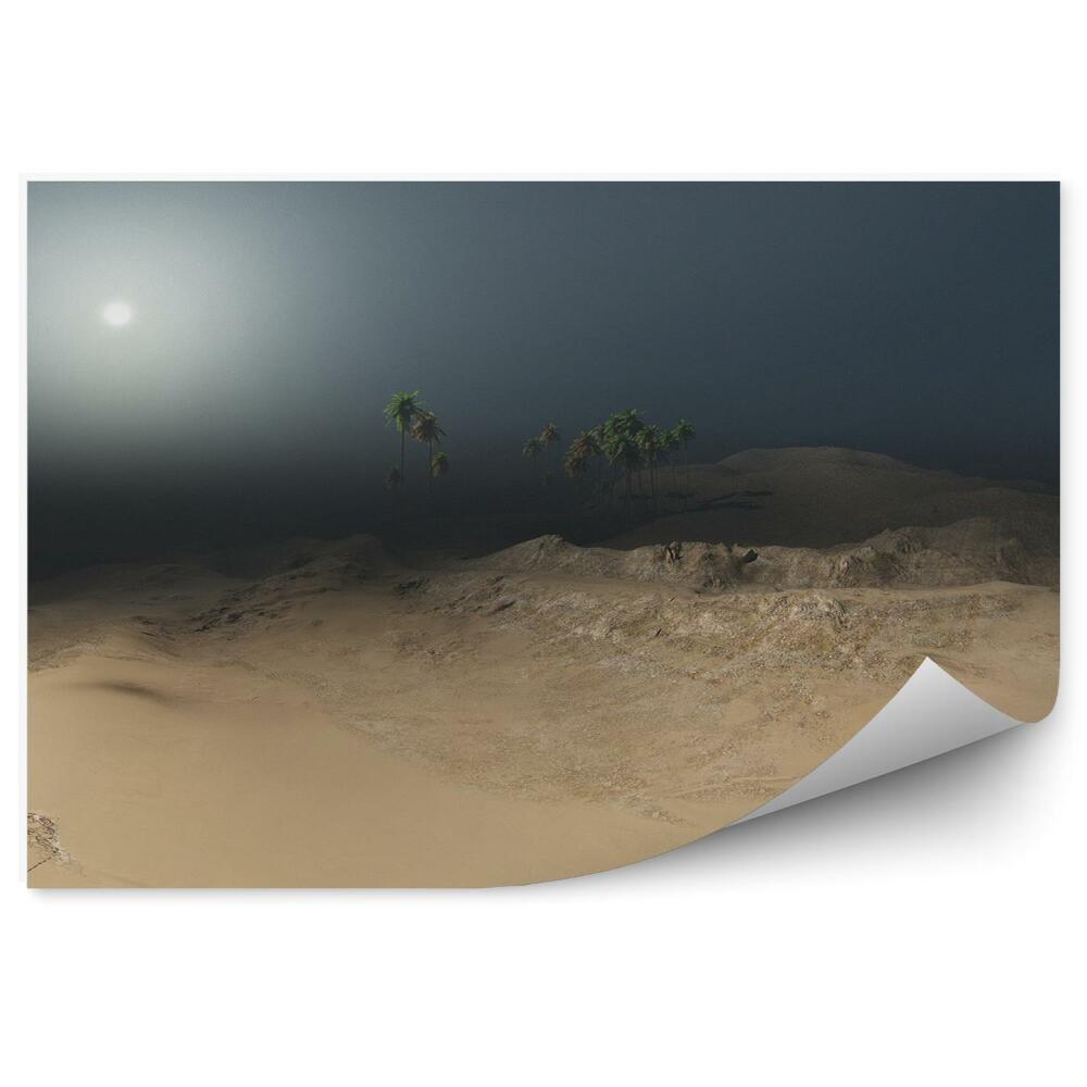 Fototapeta na ścianę Panorama palmy piasek pustynia