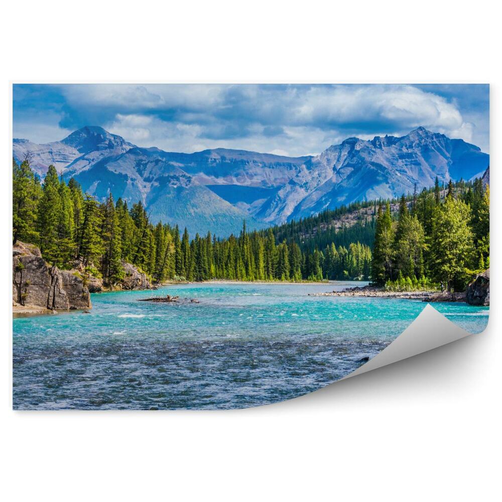 Fototapeta Przepiękny krajobraz kanadyjskich gór rzeka