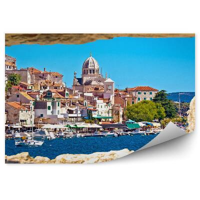 Fototapeta na ścianę Widok z kamiennego miasta na nadmorskie miasteczko