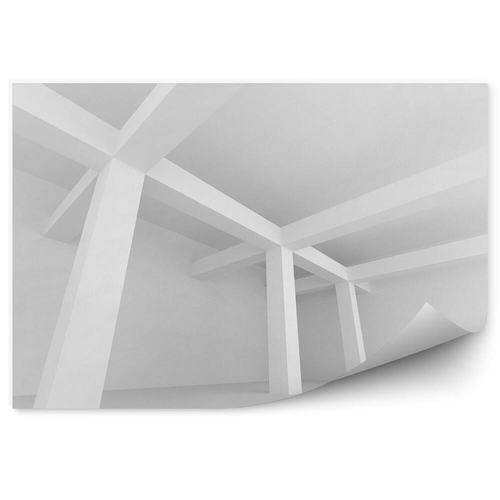 Okleina ścienna Białe belki stropowe