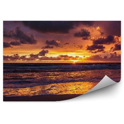 Okleina na ścianę Woda fale morze piasek