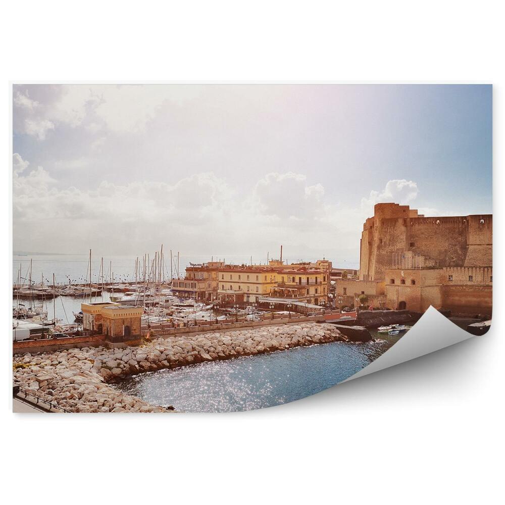 Fototapeta na ścianę średniowieczna forteca zatoka Naples morze niebo chmury
