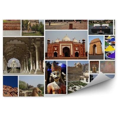 Fototapeta Indie kolaż architektura budynki przyprawy kultura