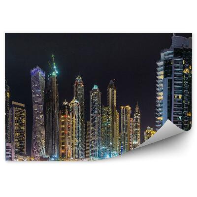 Okleina ścienna Nocna panorama zatoka światła budownictwo