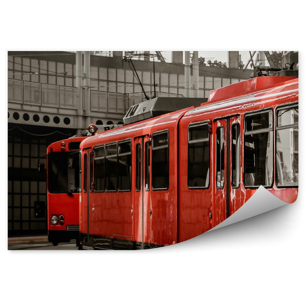 Fotopeta Red pociąg transport podróż