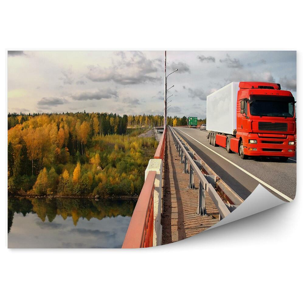 Fototapeta na ścianę Ciężarówka na moście