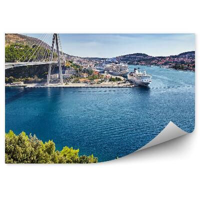 Fototapeta na ścianę Most port statki miasto architektura