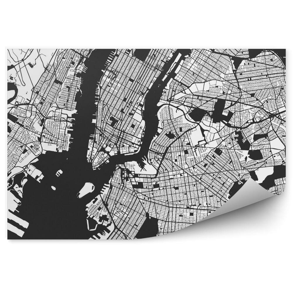 Fototapeta New york city manhattan mapa