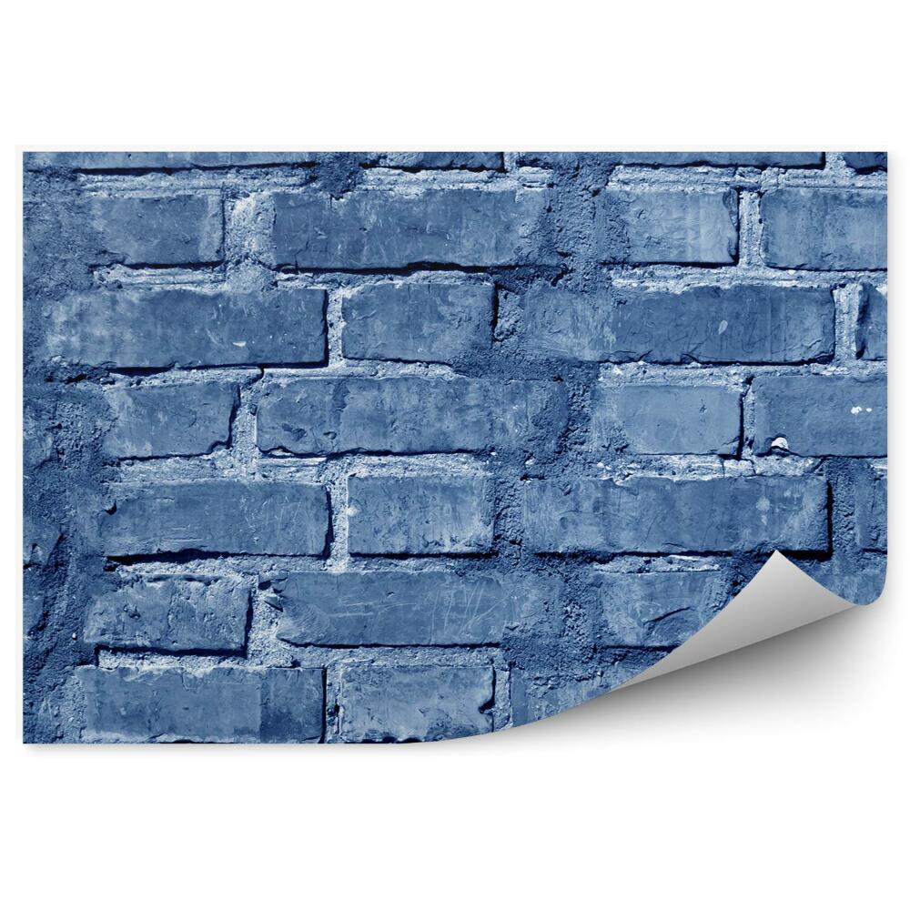 Fototapeta samoprzylepna Niebieski ceglany mur