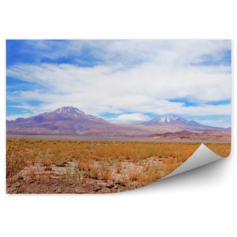 Okleina ścienna Panoramiczny widok pustynia atacama góry niebo chmury