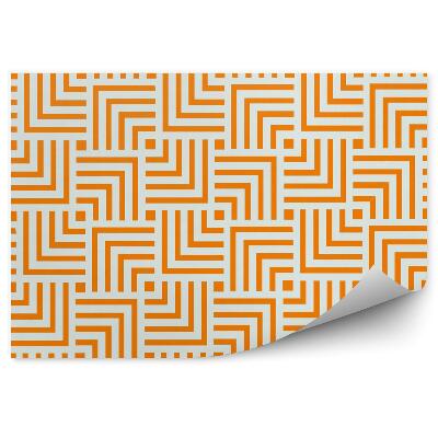 Fototapeta Pomarańczowy wzór geometryczny