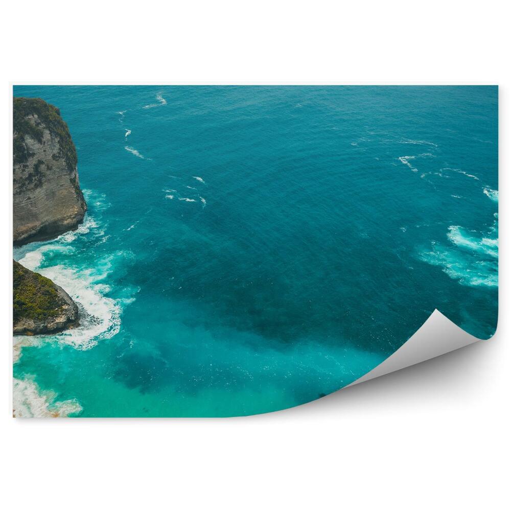 Okleina na ścianę Błękitne morze wyspy plaża fale