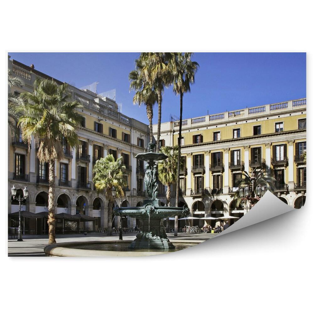 Fototapeta Miasto barcelona architektura budynki fontanna