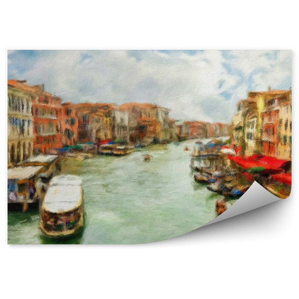 Fototapeta na ścianę łodzie gondole kanał Grande obraz Wenecja Włochy