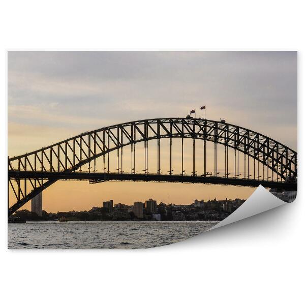 Fototapeta samoprzylepna Australia zachód słońca harbor bridge sydney