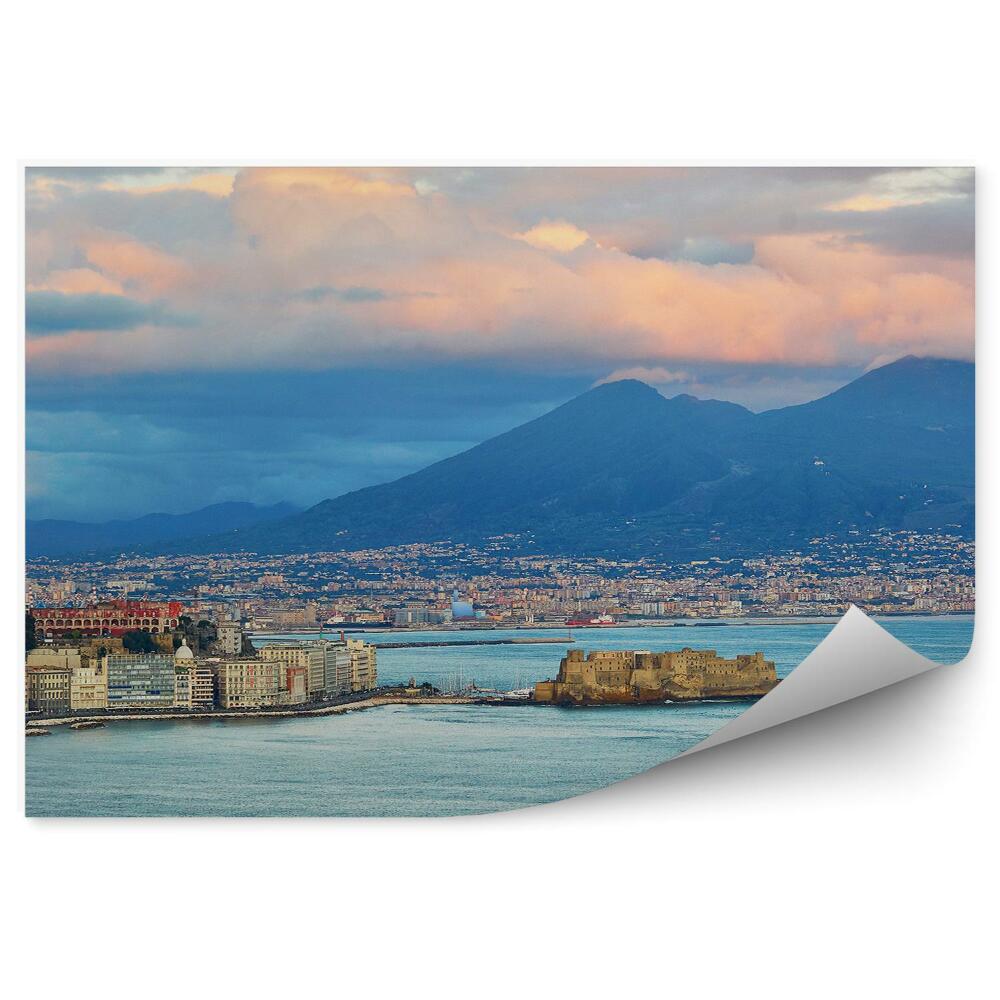Fototapeta na ścianę średniowieczna forteca zatoka Naples morze budynki wulkan Neapol Włochy