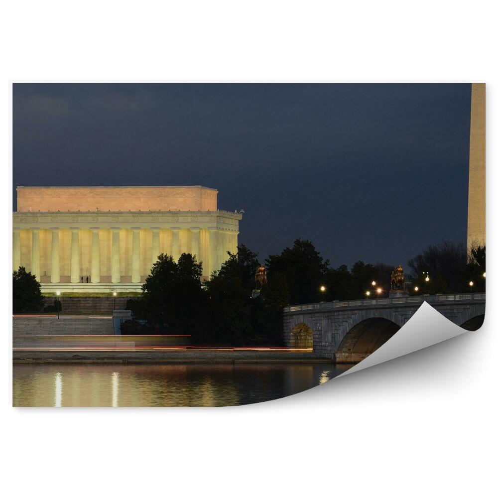 Fototapeta pomnik Washington Mauzoleum Lincolna most rzeka Waszyngton USA