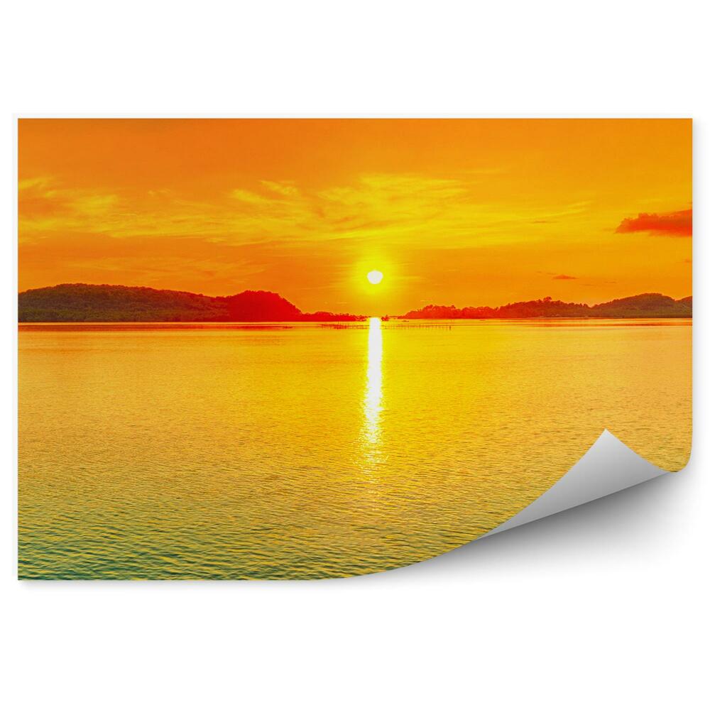 Fototapeta Zachód słońca nad wyspą morze