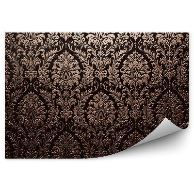 Fototapeta Ozdobny ornament złoty ciemne jednolite tło