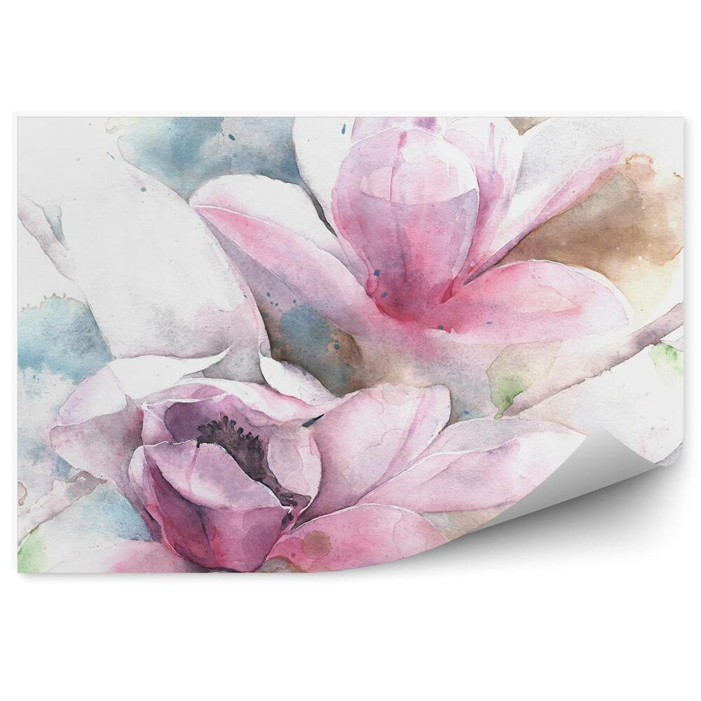 Fototapeta na ścianę Tulipany kwiaty magnolie tło obraz